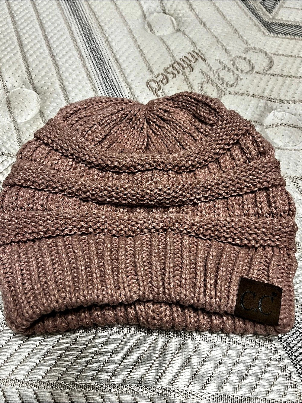 C.C Knit Beanie in Pink Like New